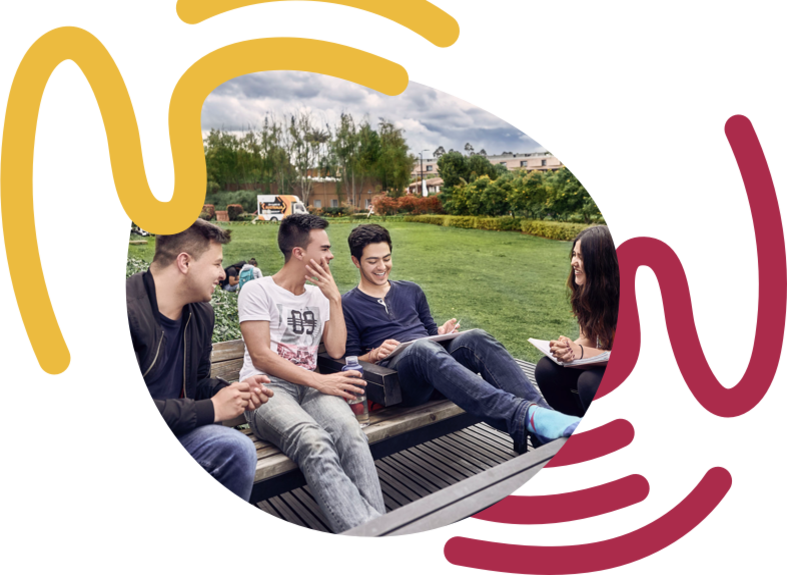 Jóvenes estudiantes preparándose para el Premio Social-skin