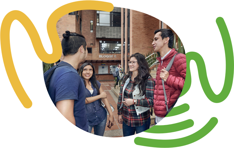 Jóvenes estudiantes preparándose para el Premio Social-skin
